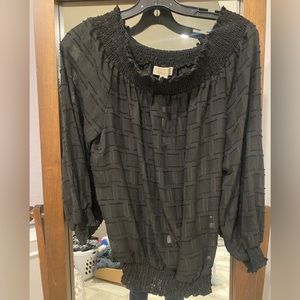 NWT Michael Kors Black Blouse size L